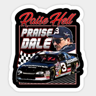 Dale Earnhardt Raise Hell Praise Retro 90s Sticker